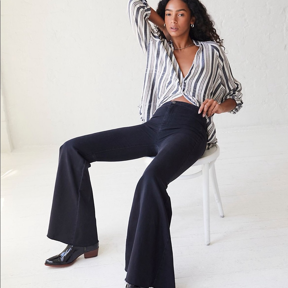 Just Float On Black Flare Jeans
